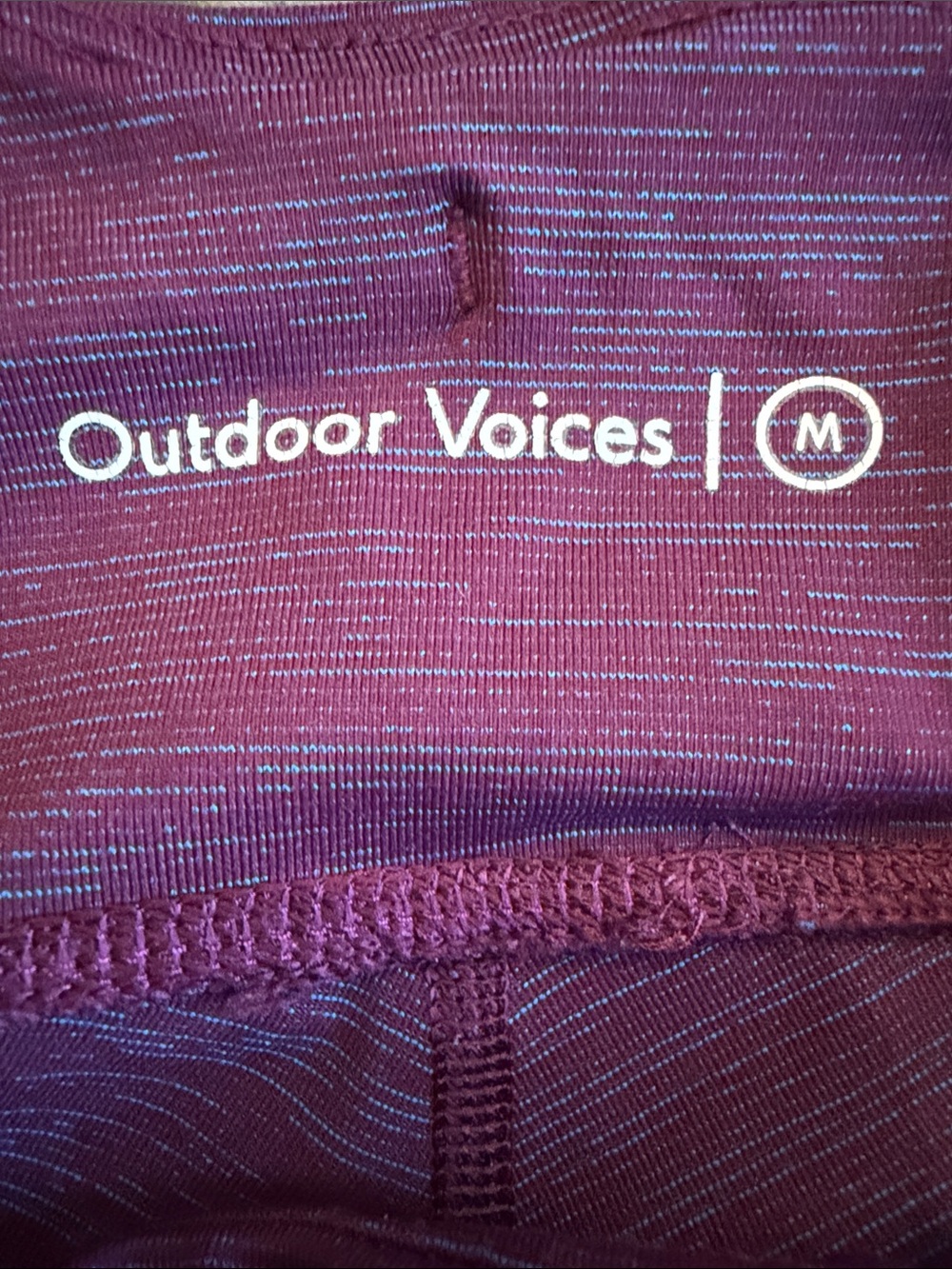 Outdoor Voices Maroon Heather Active Leggings - Picture 2 of 5